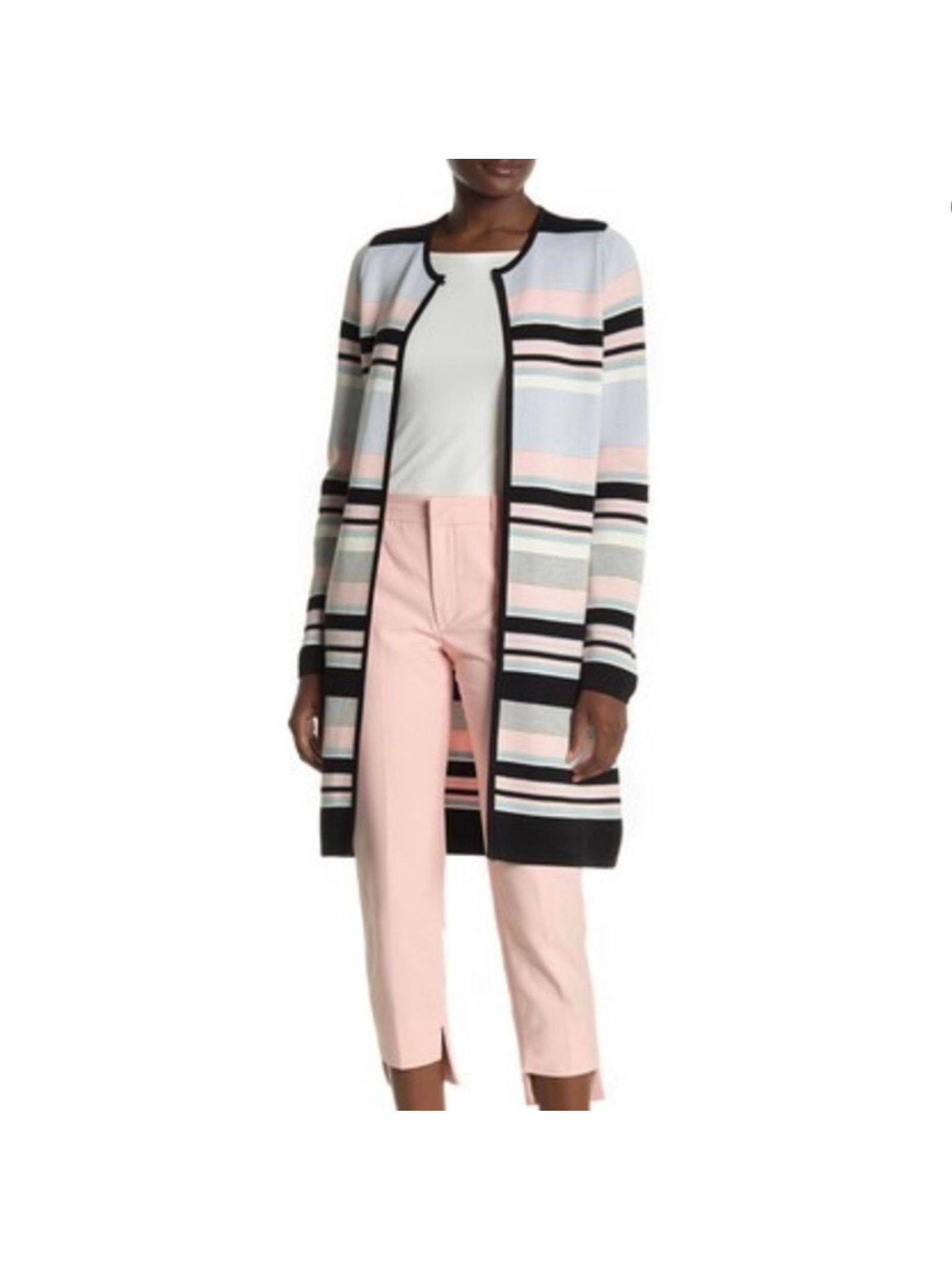 Calvin Klein Colorblock Striped Cardigan New